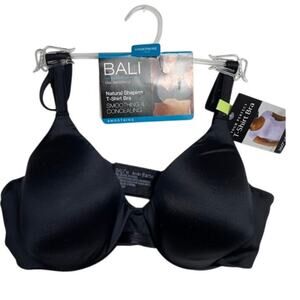 Bali Bra Natural Shaping T Shirt Bra 36B Black Smoothing Concealing Style DF3W11